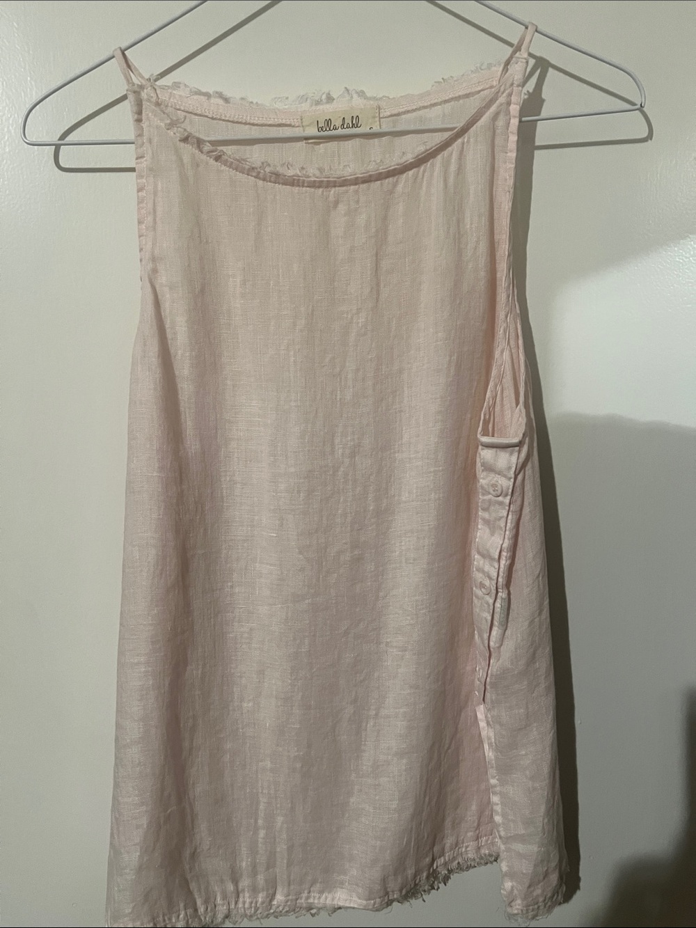 Bella Dahl Pale Pink Linen Camisole